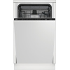 BEKO Dishwasher | DIS46120 | Built-in | Width 45 cm | Number of place settings 11 | Number of programs 6 | Energy efficiency class E | Display | White