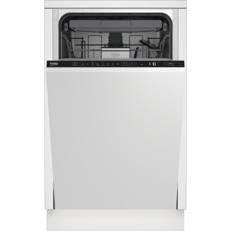 BEKO Dishwasher | DIS46120 | Built-in | Width 45 cm | Number of place settings 11 | Number of programs 6 | Energy efficiency class E | Display | White