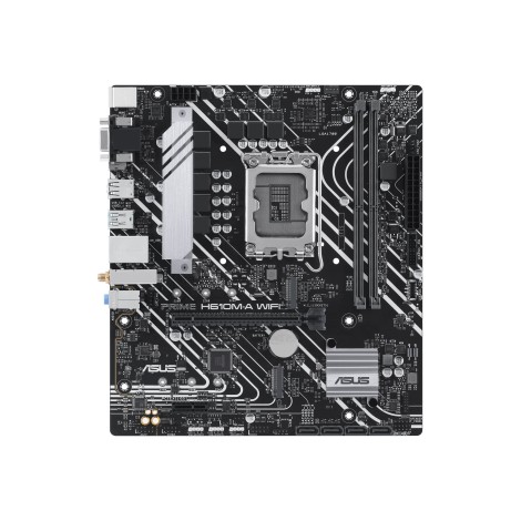 ASUS PRIME H610M-A WIFI | Asus | Processor family Intel H610 | Processor socket 1 x LGA1700 Socket | 2 DIMM slots - DDR5, non-ECC, unbuffered | Supported hard disk drive interfaces SATA-600, 1 x M.2 | Number of SATA connectors 4