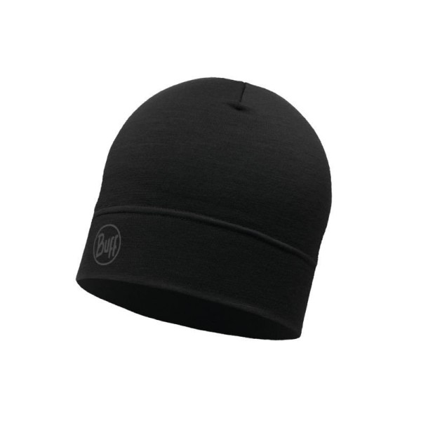 BUFF MERINO LIGHTWEIGHT BEANIE SOLID BLACK ...