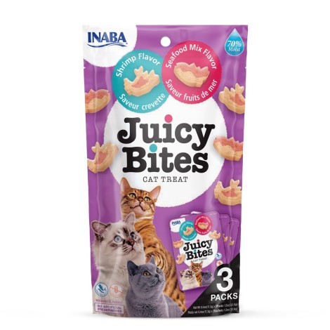 INABA Juicy Bites Shrimp and Seafood - cat treats - 3x11,3 g