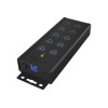 Raidsonic | 7-port Industrial hub | IB-HUB1703-QC3 | USB Type-A