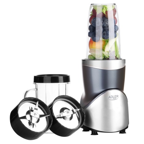 Adler Blender Smoothie Set | AD 4084 | Tabletop | 1200 W | Jar material BPA-Free | Jar capacity 0.3+0.5+0.5+0.7 L | Ice crushing | Stainless Steel