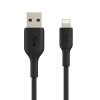 BELKIN PVC USB CABLE USB-A - LIGHTNING, 1M, BLK