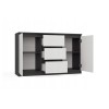 CHEST OF DRAWERS 2 DOORS 3 DRAWERS ANTHRACITE/WHITE
