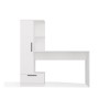Cosmo Desk + Bookcase Set, White