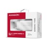 AXAGON ACU-PD20W Wall charger 20W, 1x port USB-C, PD3.0/PPS/QC4+/AFC/Apple, white