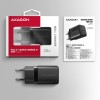 AXAGON ACU-PD20 Wall charger 20W, 1x port USB-C, PD3.0/PPS/QC4+/AFC/Apple, black