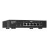 QNAP | 5 port 2.5Gbps Auto Negotiation (2.5G/1G/100M) | QSW-1105-5T | Unmanaged | Desktop | Gigabit Ethernet (copper) ports quantity 5