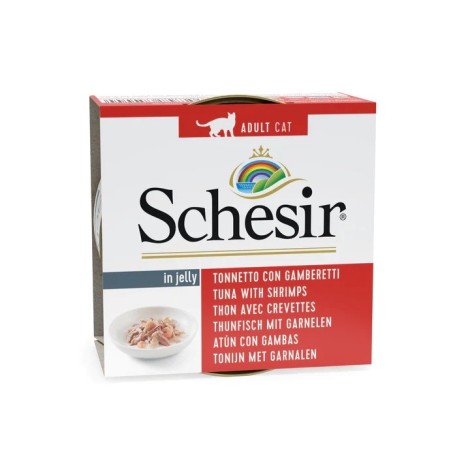 SCHESIR in jelly Tuna with shrimps - wet cat food - 85 g