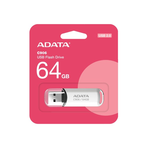 MEMORY DRIVE FLASH USB2 64GB/WHITE AC906-64G-RWH ...