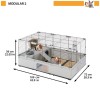 FERPLAST Modular 2 - cage for rabbit and domestic guinea pig - 109 x 72 x 56cm