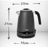 Adler Kettle | AD 1295g SS | Electric | 2200 W | 1.7 L | Stainless Steel | 360° rotational base | Grey