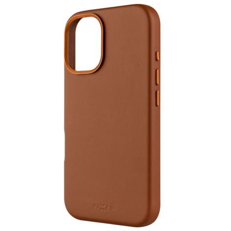 Fixed MagLeather | Back cover | Apple | iPhone 16 | Leather | Brown