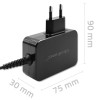 Qoltec 52386 GaN POWER PRO charger | 1xUSB-C | 65W | 5-20V | 3-3.25A | Black