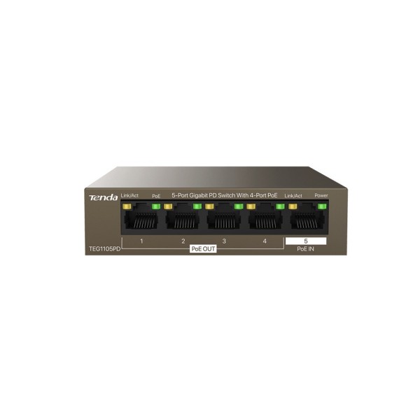Tenda TEG1105PD network switch Gigabit Ethernet ...