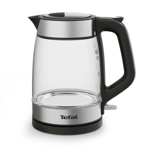 Tefal Glass Kettle KI605830 electric kettle 1.7 L 2200 W Black, Silver, Transparent
