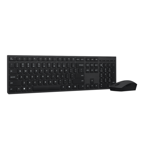 Lenovo Professional Wireless Rechargeable Combo Keyboard and Mouse | Keyboard and Mouse Set | Wireless | Mouse included | US Euro | Bluetooth | Grey