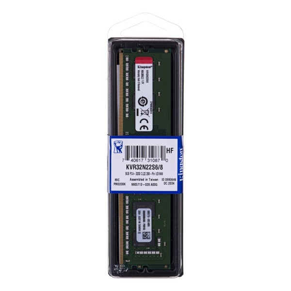 MEMORY DIMM 8GB PC25600 DDR4/KVR32N22S6/8 KINGSTON