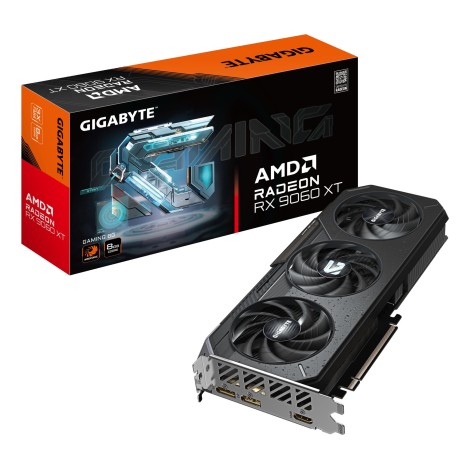 GIGABYTE Radeon RX 9060 XT GAMING 8G Graphics Card - 8GB GDDR6, 128bit, PCI-E 5.0, 3130 MHz Core Clock, 2 x DisplayPort, 1 x HDMI, GV-R9060XTGAMING-8GD