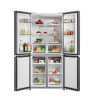 Candy Refrigerator | CFQQ5T817EPS | Energy efficiency class E | Free standing | Side by side | Height 181.5 cm | No Frost system | Fridge net capacity 311 L | Freezer net capacity 156 L | Display | 35 dB | Silver