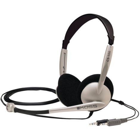 Koss | Headphones | CS100 | Wired | On-Ear | Microphone | Black/Gold