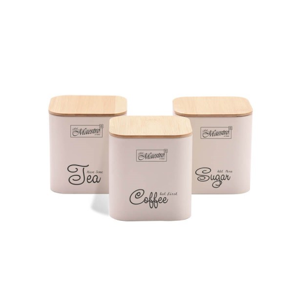 SET OF METAL CONTAINERS 3 PCS ...