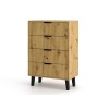 SCANDI 4S SLIM OAK ARTISAN CHEST OF DRAWERS