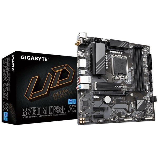 Mainboard|GIGABYTE|Intel B760 Express|LGA1700|Micro-ATX|Memory DDR5|Memory slots 4|2xPCI-Express ...