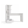 Cosmo Desk + Bookcase Set, White