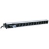 Intellinet Vertical Rackmount 12-Way Power Strip - German Type, With Single Air Switch, No Surge Protection