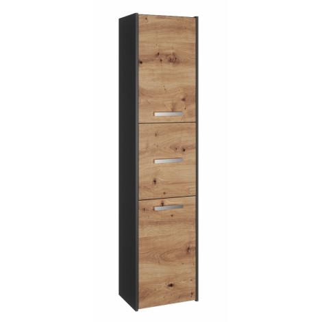 Topeshop S43 ANTRACYT/ARTISAN office bookcase