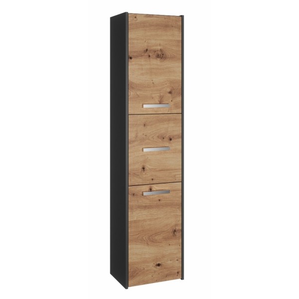 Topeshop S43 ANTRACYT/ARTISAN office bookcase