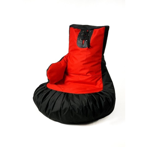 Sako bag pouffe boxing glove black-red ...