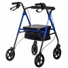 Lightweight aluminium four-wheel rehabilitation walker
