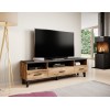 Cama RTV stand LOTTA 180cm wotan oak + mat black