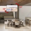 Maclean electric TV mount, ceiling mount, Tuya support, max. VESA 800x400, reg. in pos. +90°~-90°, for TV 43-86", max. 45kg, MC-109 T