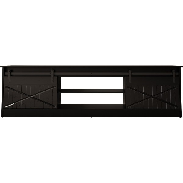 RTV GRANERO 200x56.7x35 black/black gloss cabinet