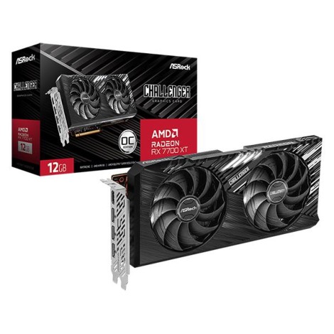 Graphics Card|ASROCK|AMD Radeon RX 7700 XT|12 GB|GDDR6|192 bit|PCIE 4.0 16x|Two and Half Slot Fansink|1xHDMI|3xDisplayPort|RX7700XTCL12GO