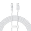 Baseus Gem USB to IP 2.4A fast charging cable 2 m White