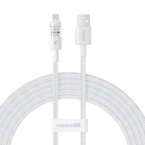 Baseus Gem USB to IP 2.4A fast charging cable 2 m White