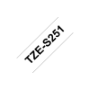 Brother | TZe-S251 Strong Adhesive Laminated Tape | Black on White | TZe | 8 m | 2.4 cm