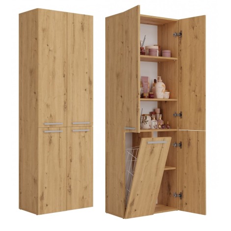 Topeshop NEL 1K DD ART KPL bathroom storage cabinet Oak