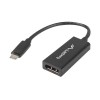 Lanberg USB-C(M) 3.1->Displayport(F) Adapter cable 15cm, Black