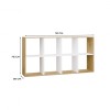 MALAX 2X4 ARTISAN/WHITE BOOKCASE
