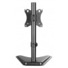 Manhattan Desk Mount for TV & Monitors, Stand Assembly, Tilt/Swivel/Rotation, For screens 10" to 27", VESA compatability: 75x75 and 100x100mm - check the dimensions of the four mounting holes on back of screen to ensure it fits, Max 7kg, Bla