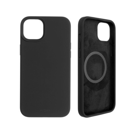 Fixed | MagFlow with MagSafe support | Back cover | Apple | iPhone 14 Plus | Liquid silicon | Black