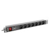 LANBERG PDU RACK POWER STRIP (1U,10A,7X 230V,2M)