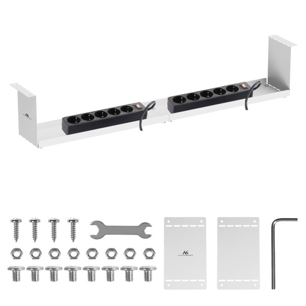 Maclean compact under-desk cable organizer, max ...