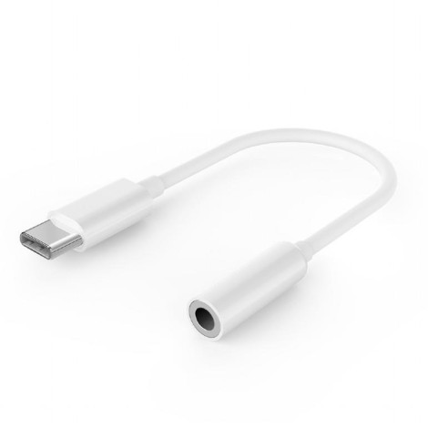 Cablexpert USB type-C plug to stereo 3.5 mm audio adapter cable, White | A-CM-3.5F-01